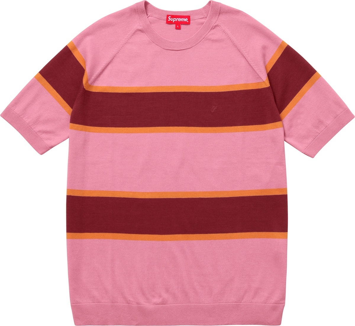 Knit Stripe S/S Raglan Top view 2